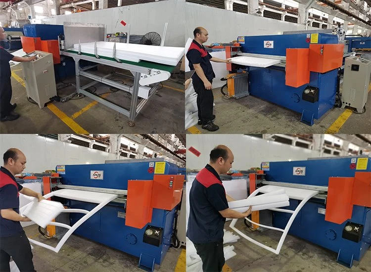 four column cutting machine working