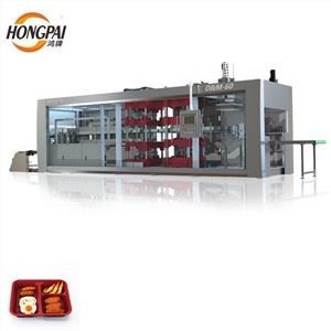 Tri stanice Automatska mašina za termičko oblikovanje kontejnera za hranu za kućne ljubimce Pp Pet Plastic